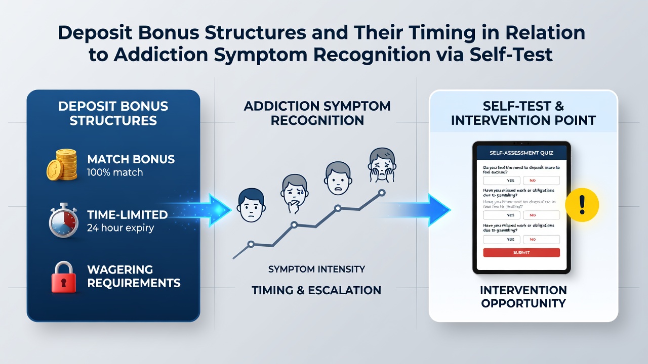 Screenshot example of a gambling addiction self-test questionnaire with scoring scale